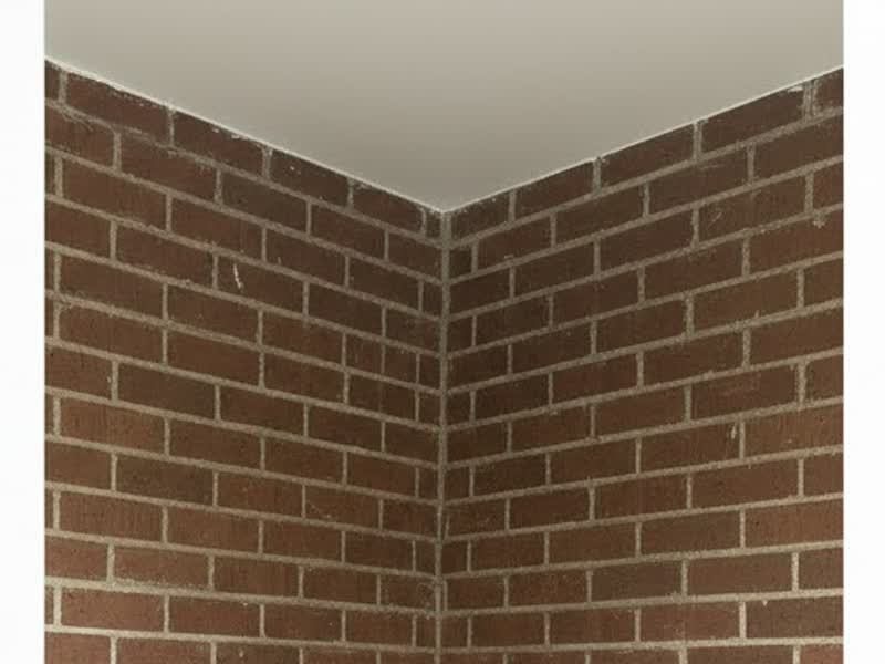 Brick corner after laser cleaning