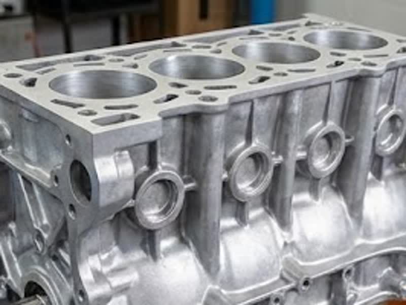 Engine block after laser cleaning